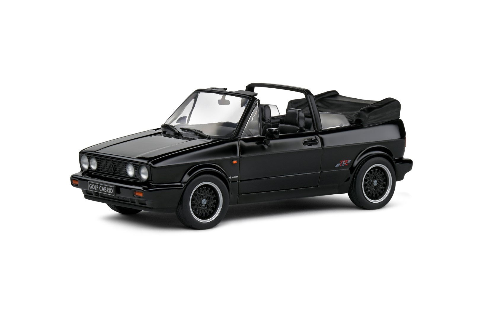 1:43 VOLKSWAGEN GOLF MKI CONVERTIBLE SPORTLINE BRILLIANT BLACK 1992 - SOLIDO - S4315802
