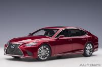 1:18 LEXUS LS500H 2018 Morello Red Metallic - AUTOART - 78869