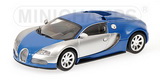 1:43 BUGATTI VEYRON CENTENAIRE 2009 CHROME / BLUE