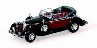 1:43 HORCH 853 A CABRIO 1938 BLACK / RED - MINICHAMPS 436012035