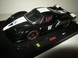 1:43 FERRARI FXX BLACK DAYTONA WITH ITALIAN FLAG - MATTEL N5608