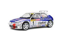 1:18 PEUGEOT 306 MAXI WHITE #1 P.DELECOUR/M.SAUVAGE RALLYE MONTE CARLO 1996 - SOLIDO - S1808305